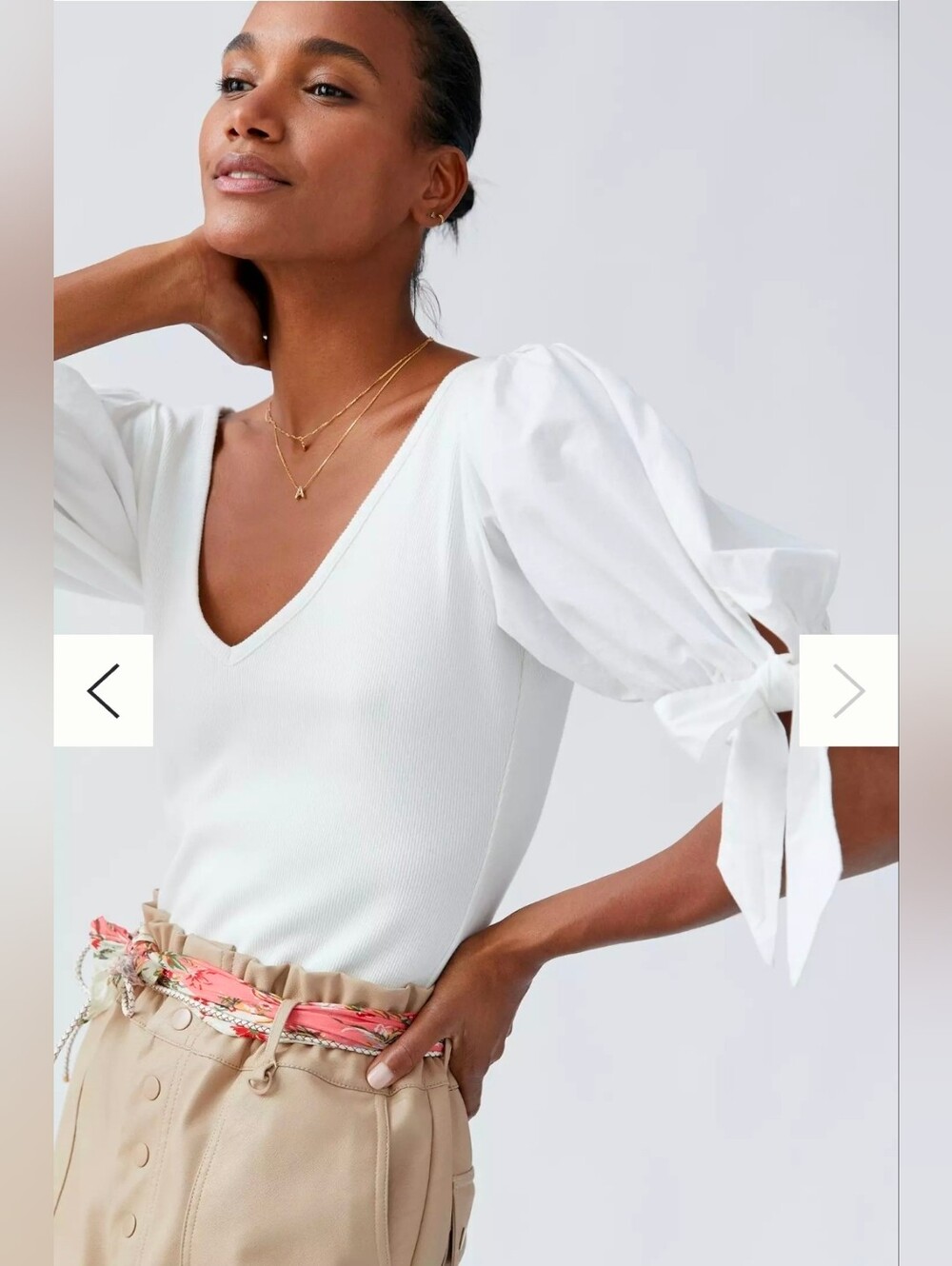 Anthropologie Maeve Puff-Sleeved Top Size M